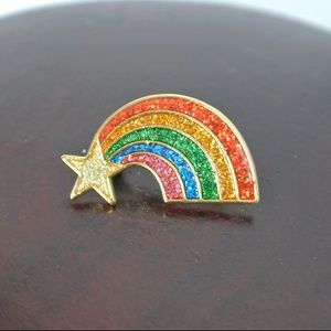 Rainbow Star Brooch Lapel Pin